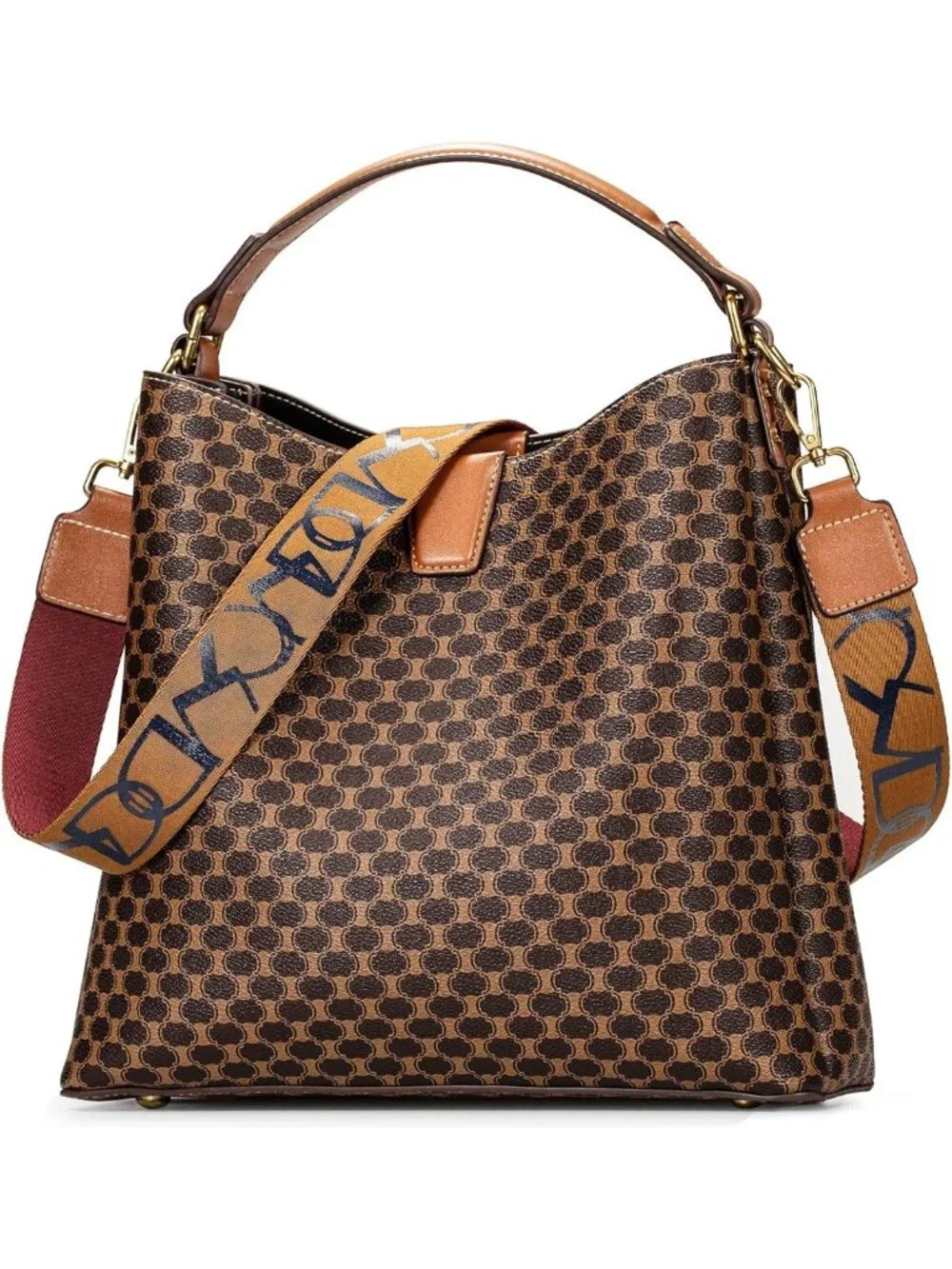 Vintage Leather Satchel Tote Bag for Women - Stylish Top Handle Purse
